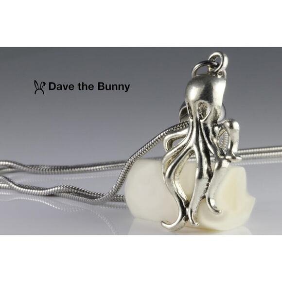 Dave The Bunny Octopus Necklace Jewelry - Gothic Jewelry - Picture 6 of 9
